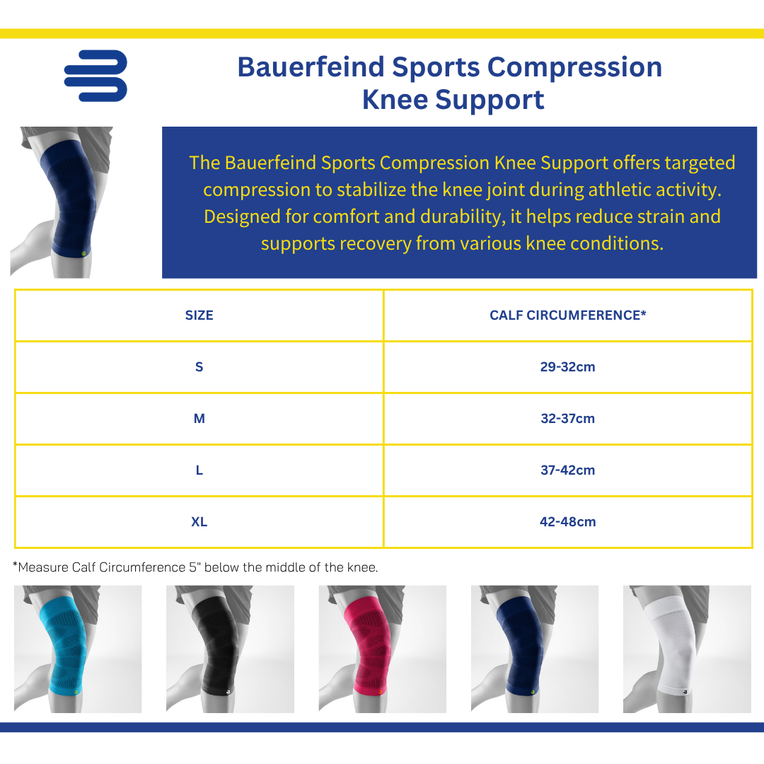 Bauerfeind Sports Compression Knee Sleeve - Support for Knee
